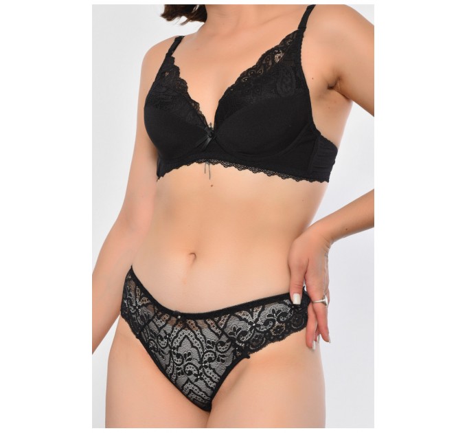 Комплект жіночий чорного кольору чашка С 186688L