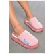 Капці домашні жіночі теплі рожевого кольору 186834L