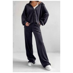 Спортивний костюм жіночий чорного  кольору 187062L
