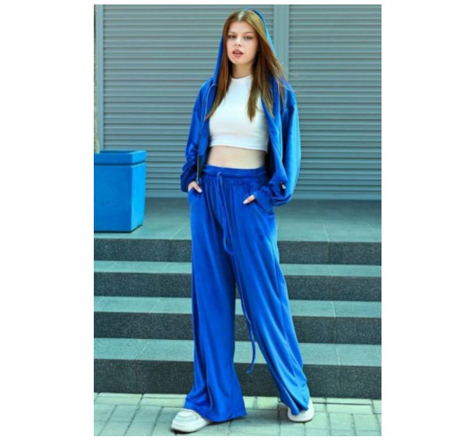 Спортивний костюм жіночий синього кольору 187067L