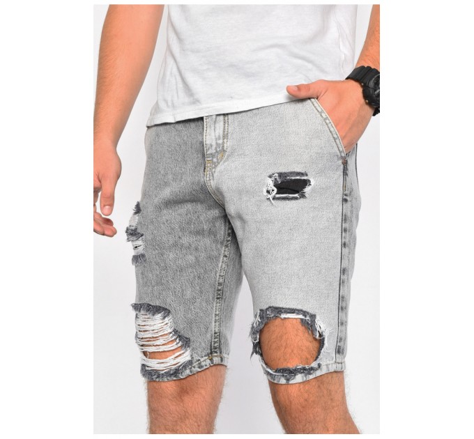 Шорти чоловічі джинсові сірого кольору 187097L