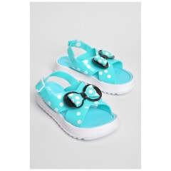 Детские босоножки для девочки бирюзового цвета 187130L