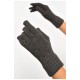 Рукавички жіночі трикотажні темно-сірого кольору 187402L