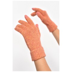 Рукавички жіночі трикотажні сенсорні персикового кольору 187425L