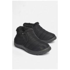 Ботинки подростковые зима черного цвета на плащевке 187429L Ботинки подростковые зима черного цвета на плащевке 187429L