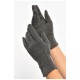 Перчатки женские на искусственном меху темно-серого цвета 187457L