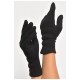 Рукавички жіночі на штучному хутрі чорного кольору 187467L Рукавички жіночі на штучному хутрі чорного кольору 187467L