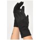 Рукавички жіночі замшеві на штучному хутрі сенсорні чорного кольору 187481L