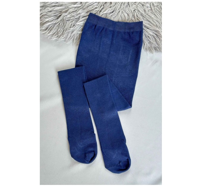Колготи дитячі однотонні темно-синього кольору 187587L