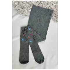 Колготи дитячі для дівчинки темно-сірого кольору 187626L