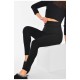 Лосини жіночі напівбатальні термо на штучному хутрі чорного кольору 187639L