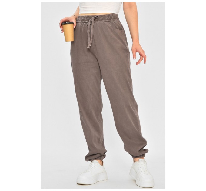 Штани жіночі напівбатальні фіолетового кольору 188176L