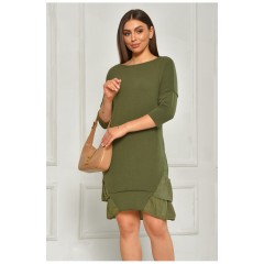 Сукня жіноча кольору хакі 188315L