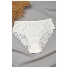 Труси жіночі білого кольору з мереживом 188652L