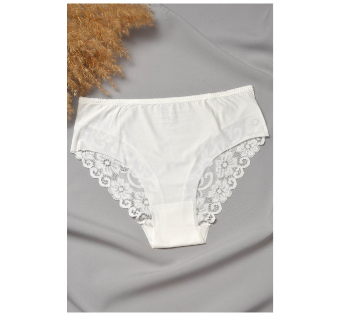 Труси жіночі білого кольору з мереживом 188652L