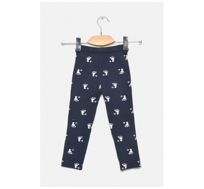 Демисезонные лосины для девочки темно-синего цвета 189086L