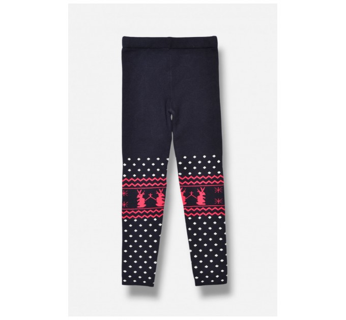 Лосіни дитячі демісезонні для дівчинки темно-синього кольору 189157L