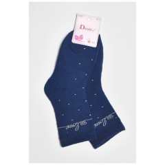 Шкарпетки дитячі махрові для дівчинки синього кольору 189444L