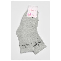 Носки детские махровые для девочки серого цвета 189446L