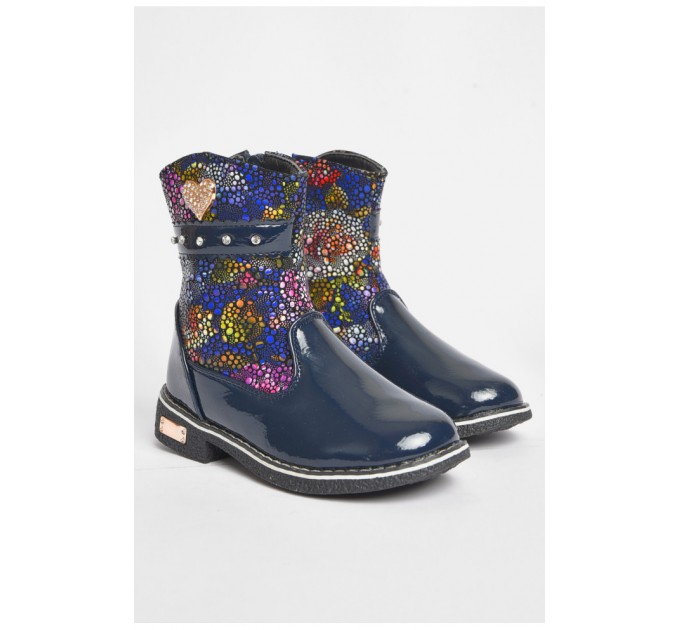 Ботинки детские демисезонные синего цвета на флисе 189450L