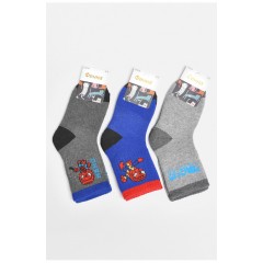Набор детских махровых носков для мальчика 3 штуки 189467L