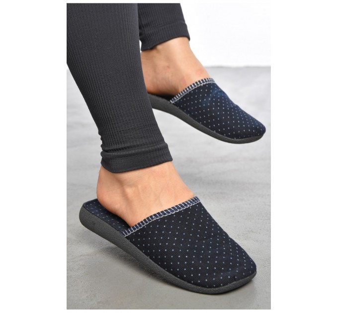 Тапочки женские темно-синего цвета 189784L