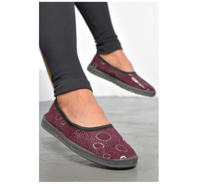 Капці жіночі бордового кольору 189822L
