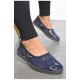 Капці жіночі темно-синього кольору 189825L