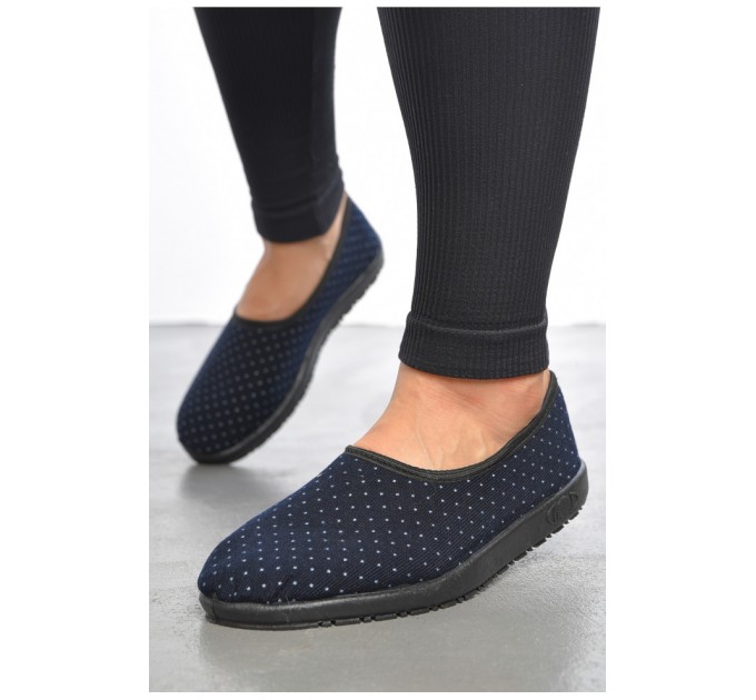 Тапочки женские темно-синего цвета 189826L