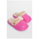 Капці дитячі рожевого кольору на хутрі 190004L