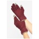 Перчатки женские сенсорные бордового цвета 190012L