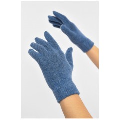 Перчатки женские утепленные синего цвета 190036L