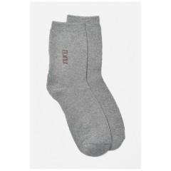 Шкарпетки чоловічі махрові сірого кольору 190072L