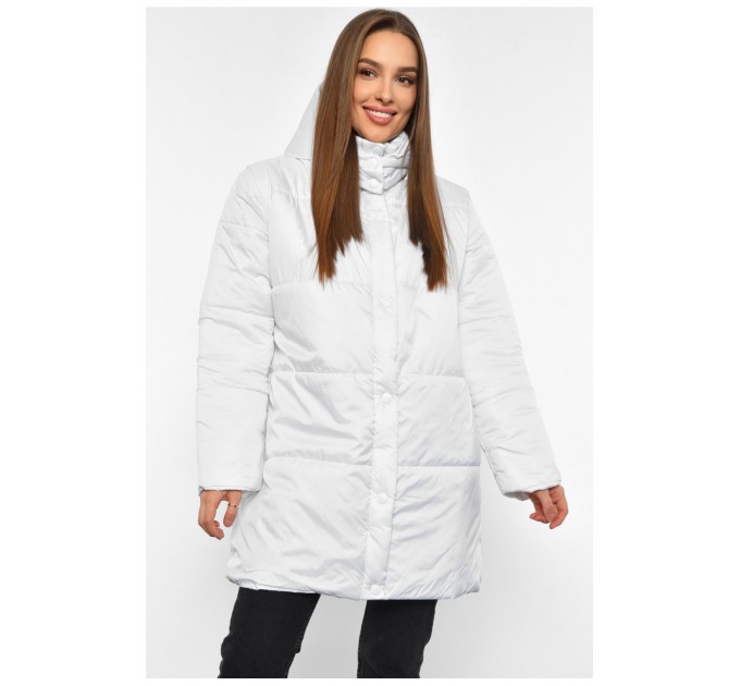 Куртка жіноча демісезонна білого кольору 190232L