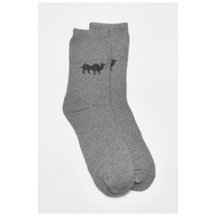 Шкарпетки чоловічі махрові сірого кольору 190328L