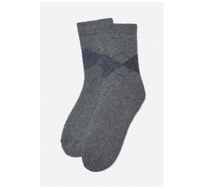 Шкарпетки чоловічі махрові ангорові темно-сірого кольору 190509L