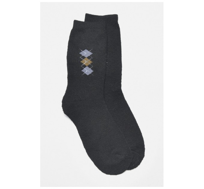 Шкарпетки чоловічі махрові чорного кольору 190691L