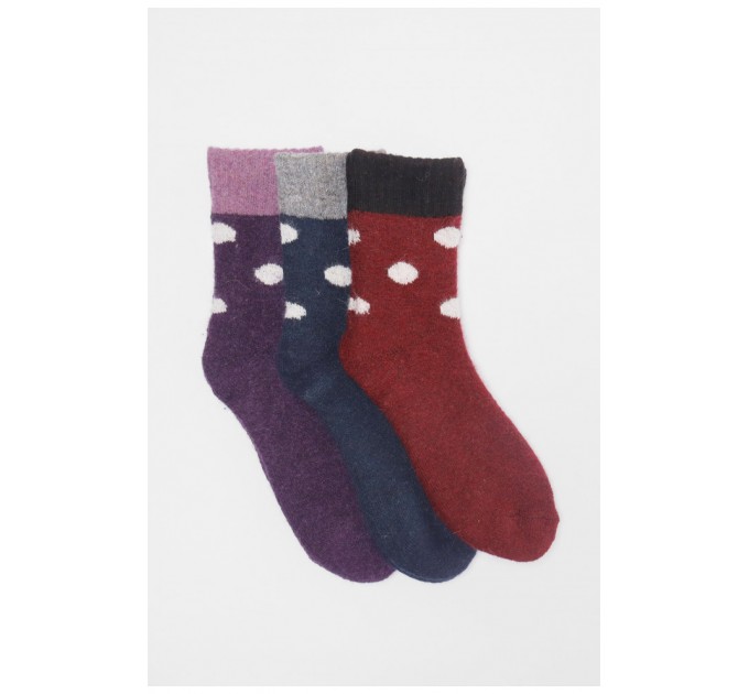 Набір шкарпеток жіночих махрових із ангори 3 штуки 190816L