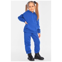 Спортивний костюм дитячий на флісі темно-синього кольору 191039L