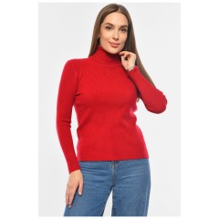 Гольф жіночий однотонний бордового кольору 191258L