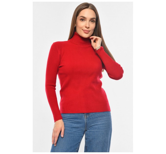 Гольф жіночий однотонний бордового кольору 191258L