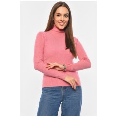 Гольф жіночий однотонний рожевого кольору 191267L