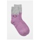 Шкарпетки жіночі на верблюжій вовні з принтом бузкового кольору 191308L