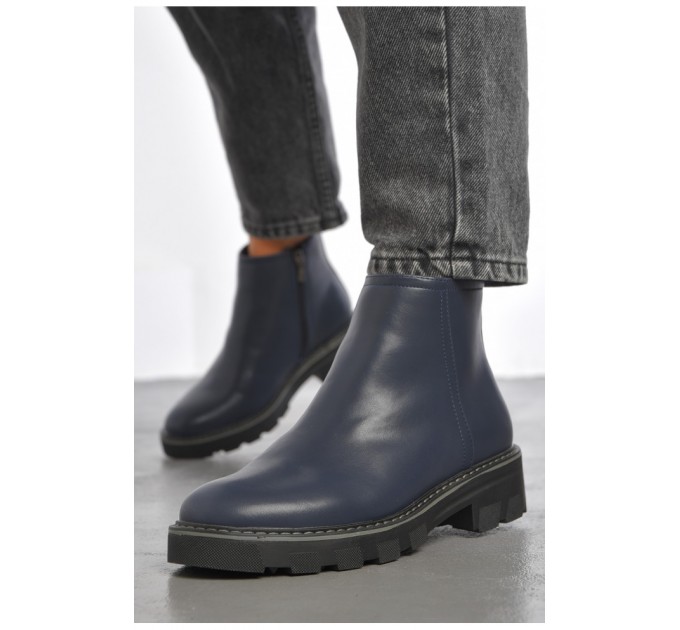 Черевики жіночі демісезонні темно-синього кольору 191329L