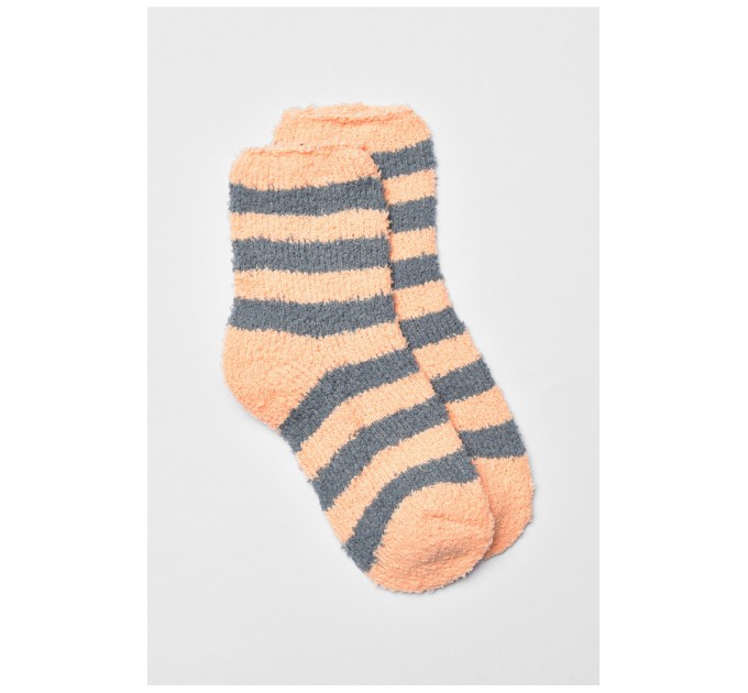 Носки женские травка оранжевого цвета в полоску 191476L