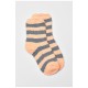 Носки женские травка оранжевого цвета в полоску 191476L