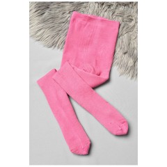 Колготи дитячі махрові для дівчинки однотонні рожевого кольору 191577L