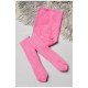 Колготи дитячі махрові для дівчинки однотонні рожевого кольору 191577L