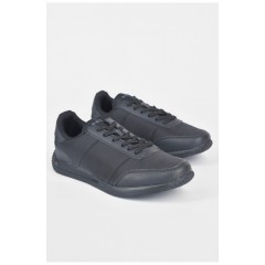 Кросівки чоловічі чорного кольору на шнурівці 191625L