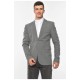 Мужской пиджак однотонный серого цвета 191664L